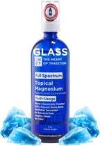 Topical Magnesium Oil Spray Glass Bottle from Ancient Zechstein Sea and Trace Mineral 7 floz - Transdermal Pure Magnesium Spray Oil for Feet, Muscle Relaxation, Leg Cramps, Sleep and Overall Health