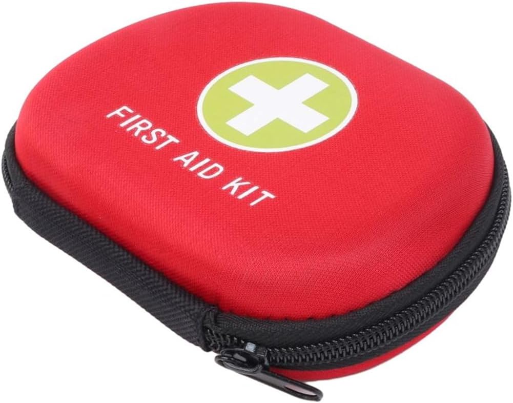 EVA Case Empty Medical Bag Mini Pocket First Aid Kit Empty Small Pouch Hard Case Hard Cases for Emergency Camping First Responder Home Business Outdoor (Red G)