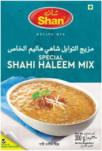 Shan Shahi Haleem Recipe Mix 10.5 oz (300g) - Spice Powder for Traditional Meat, Lentil and Wheat Curry - Suitable for Vegetarians - Airtight Bag in a Box