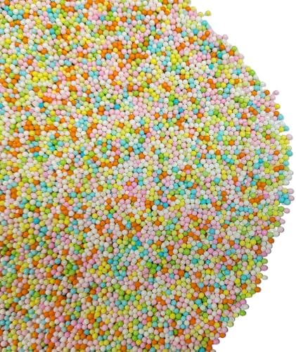 Homankit Pastel Nonpareils Sprinkles Easter Sprinkles Edible Cookie Decorations Mini Pearls for Decorating Cake, Baking, Cupcake Toppers, Ice Cream, Donuts 3.88 Ounce