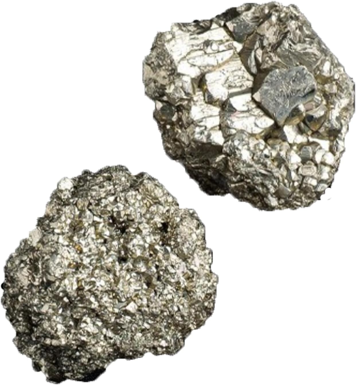 Apengshi Pyrite Raw Crystals 2PCS Natural Rough Rocks Healing Crystal and Stones DIY Raw Stones Meditation Fountain Garden Home Decor