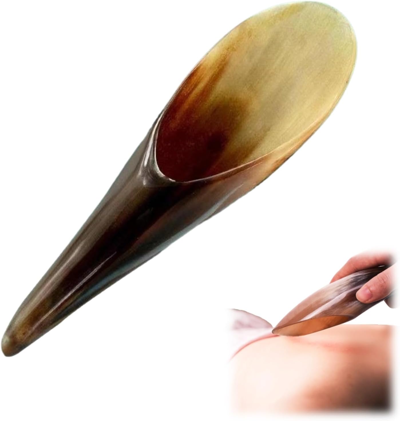 Body Gua Sha Tool, Ox Horn Guasha Scraping Massage Tools for Physical Therapy, Body Acupuncture Therapy Scraper Deep Tissue Massage Muscle Relief Scraper for Back, Arms, Neck, Legs, Shoulder (1PC)