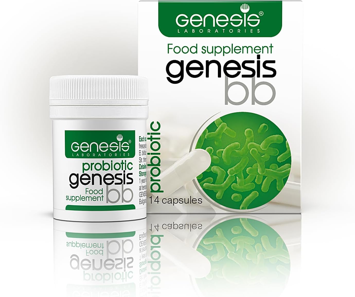 Genesis Bifidobacterium Complex BB Probiotic 14 Capsules of 240 Mg Travel Pack