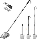 PETOCAT Cat Litter Scoop 43 inch Metal Litter Scooper with Stainless Steel Long Handle, Upgraded Large Kitty Box Scooper Heavy Duty Deep Shovel for Fast Sifting, Dog Waste Scooops for Outside Pet Poop