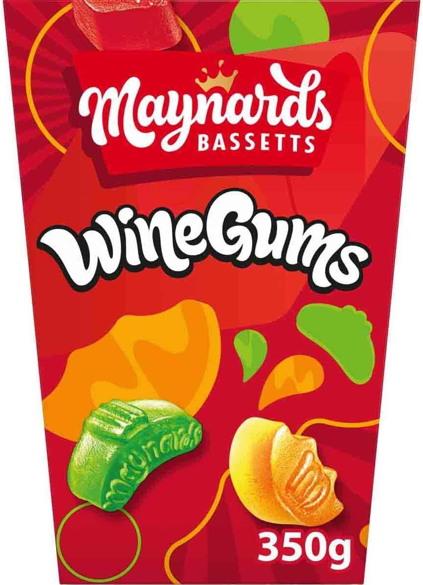 Maynards Bassetts Wine Gums Carton 350g (Pack of 2)