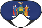 New York Flag Soft Eye Mask â€“ Comfortable Sleep Mask for Side Sleepers, Light Blocking, Relaxing Pressure-Free Eyemask, Black