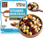 【Eat More Beans】 STEAMED BEAN SNACK -UMAMI Salt USDA Certified Healthy Vegan Snacks Ready to Eat Fully Cooked- Box of 10 packs(2oz, 10packs)