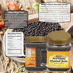 Rani Black Mustard Seeds Whole Spice (Kali Rai) 20oz (1.25lbs) 567g PET Jar ~ All Natural | Gluten Friendly | NON-GMO | Kosher | Vegan | Indian Origin