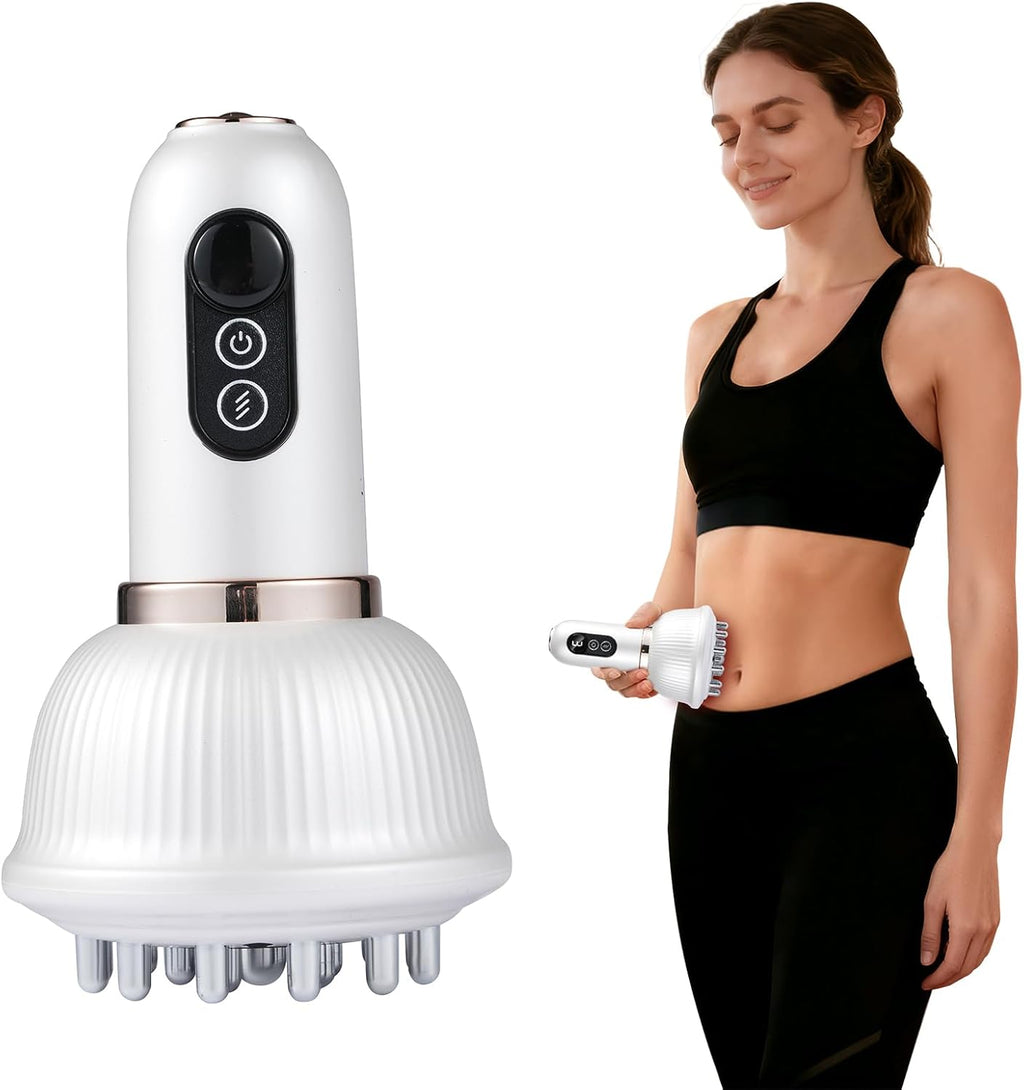 Lymphatic Drainage Massager - Electric Anti Cellulite Massage Tool, Sculpt Machine & Fascia Blaster for Muscle Relief & Skin Tightening, Cordless Rechargeable Portable for Home/Commute