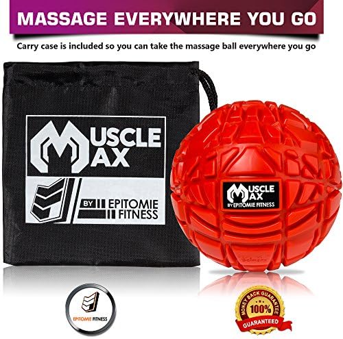 Muscle Max Massage Ball - Therapy Ball for Trigger Point Massage - Deep Tissue Massager for Myofascial Release - Mobility Ball for Exercise & Recovery