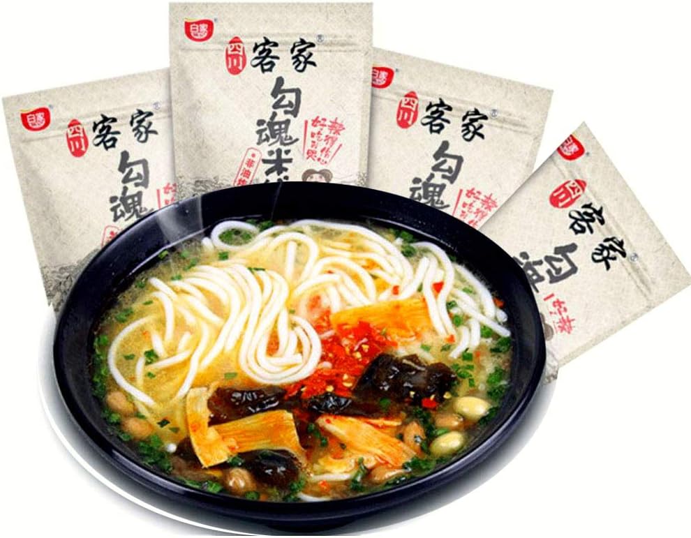 sichuan Baijia Hakka Instant Rice Noodle 9.52oz (4 Packs)