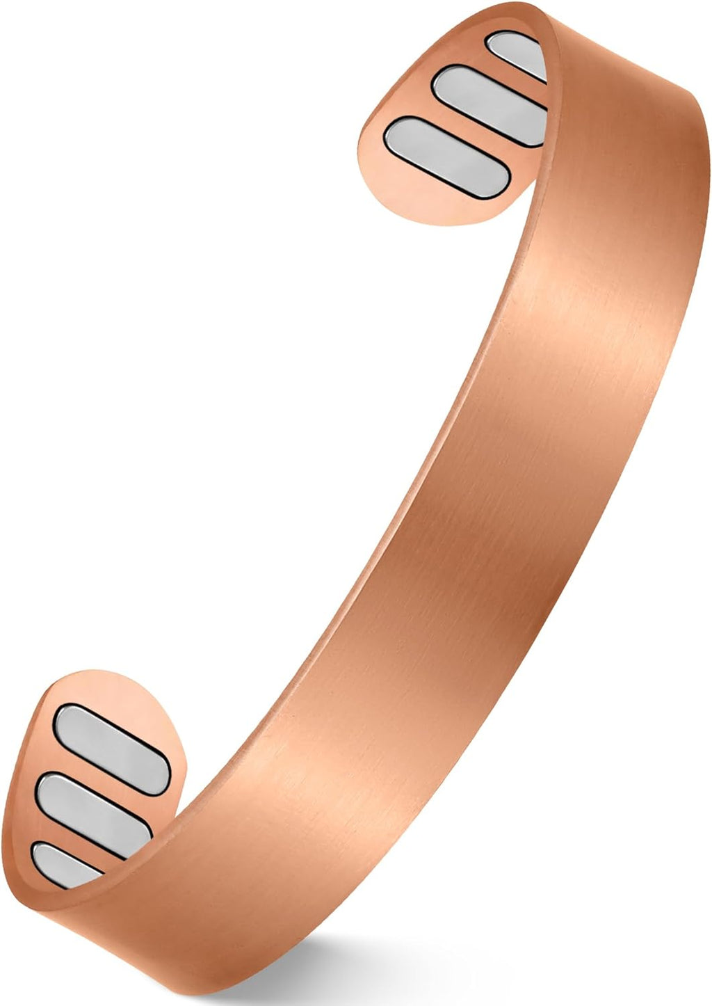 Feraco Copper Bracelet for Men, 5X Ultra Strength Magnetic Cuff Bangle with 5000 Gauss Neodymium Magnets, 99.99% Pure Copper Jewelry Gift, Adjustable