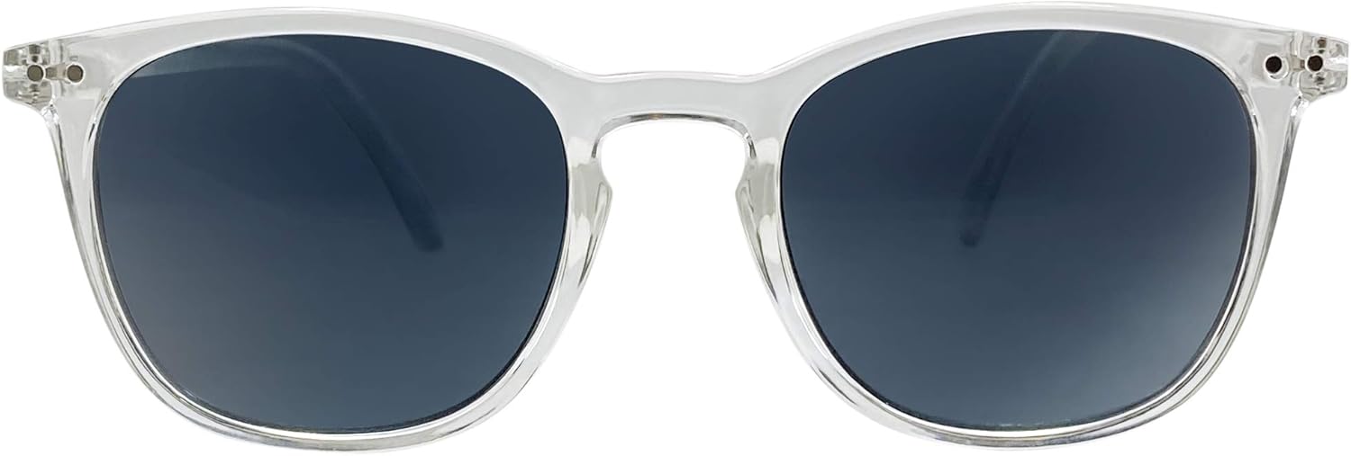 In Style Eyes Sidekick Translucent Sun Readers, Full Tint Reading Sunglasses for Men and Women - Spring Hinge Comfort