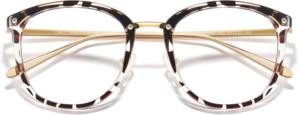 Cyxus Blue Light Glasses for Woman, Stylish Cat Eye Blue Light Blocking Computer Glasses for Working, Laptop and Screen Use