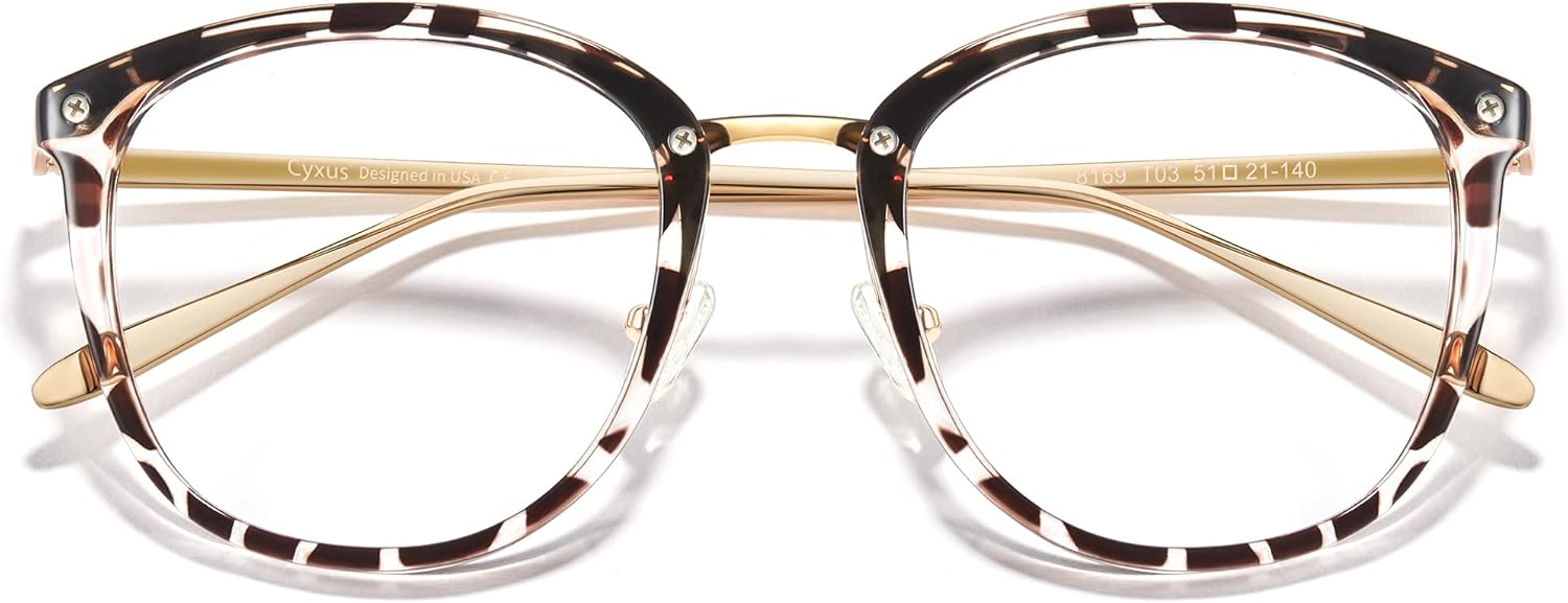 Cyxus Blue Light Glasses for Woman, Stylish Cat Eye Blue Light Blocking Computer Glasses for Working, Laptop and Screen Use