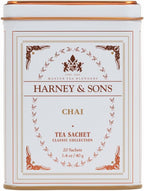 Harney & Sons Chai, Spiced Black Tea, 20 Sachets | Brew Masala Chai at Home, Classic Collection
