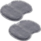 2PACK Shower Foot Scrubber Mat Back Washer Back Exfoliating Bath Wash Pad Wall Mounted Slip Suction Cups Foot Scrubber for Use in Shower Cups Foot Cleaner for Men and Women