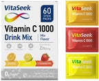 1000mg Vitamin C Powder Packets Sugar Free Variety Flavor - 60 Count/2 Month Supply