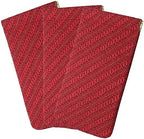 Calabria Squeeze Top Eyeglass Case Soft Faux Leather Red 3 Pack Women Braided Pattern Cute Eye Glasses Holder Sunglass Pouch