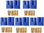 5 Pairs EC8 Banana Plug Connectors Female Male 8.0mm Gold Bullet Connector for RC ESC LIPO Battery Device Electric Motor