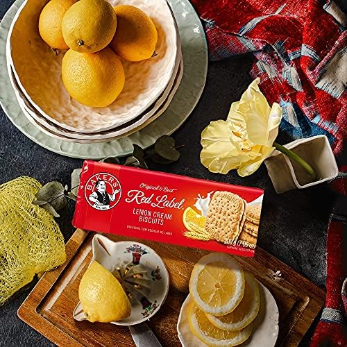 Bakers Red Label Lemon Creams Biscuits (200g) - Pack of 4