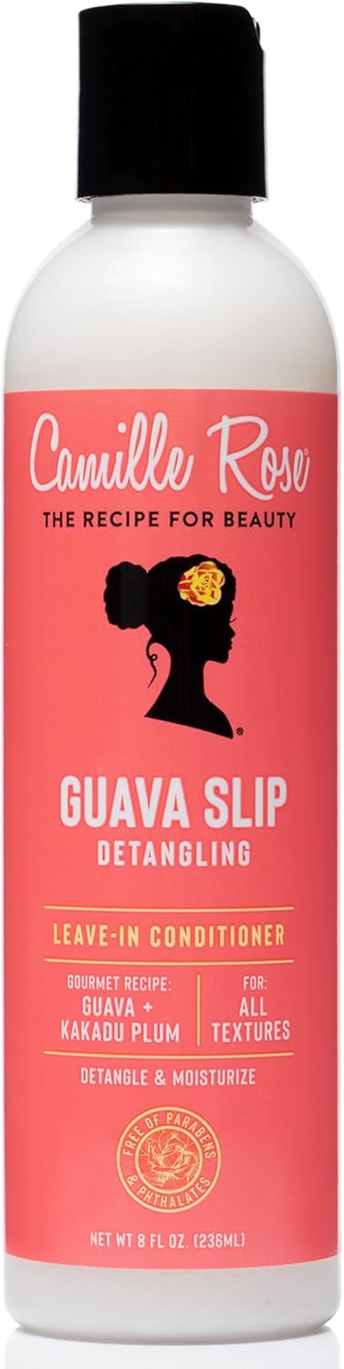 Camille Rose Guava Slip Detangling Leave In Conditioner, with Guava, Kakadu Plum and Aloe Leaf Juice to Detangle and Soften, for All Hair Textures, 8 fl oz