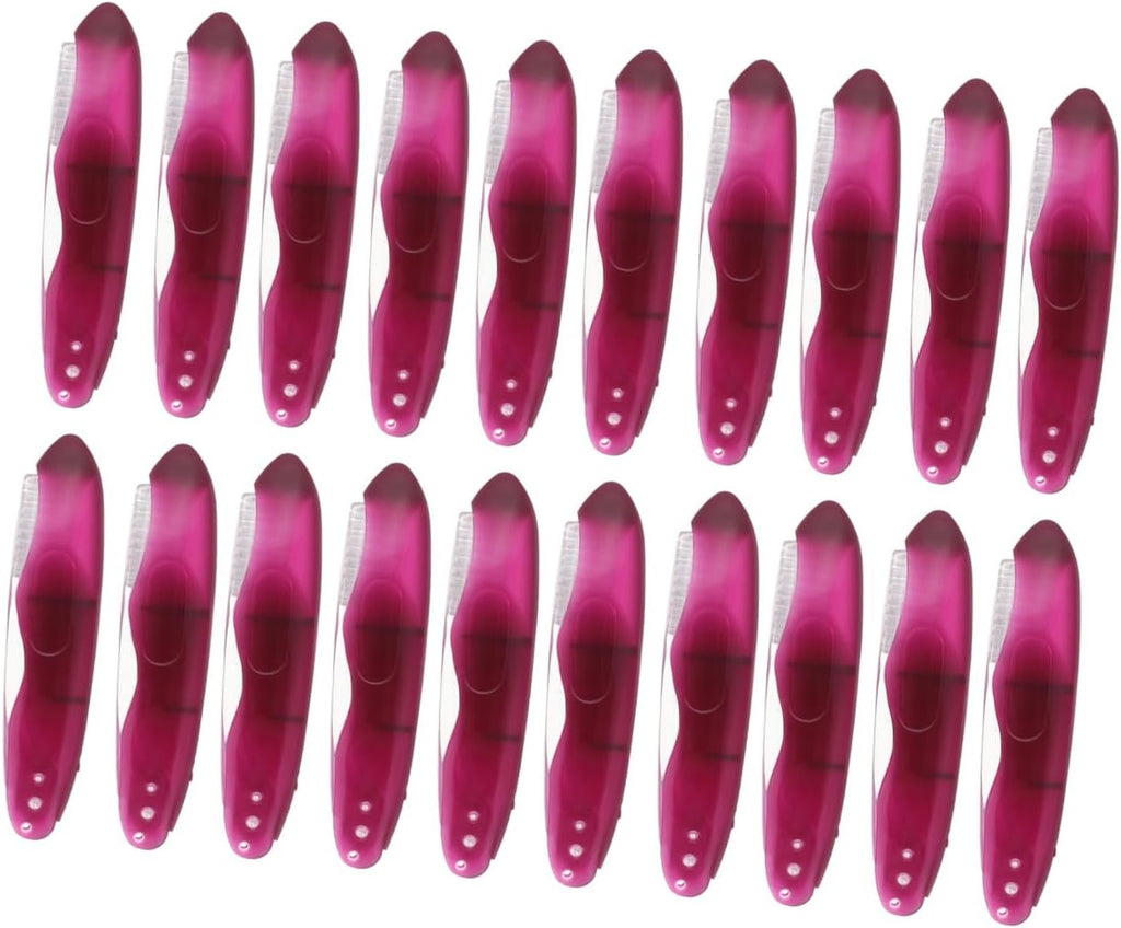 COLLBATH 20pcs Foldable Travel Toothbrush Set Portable Teeth Cleaning Brush Wear-Resistant Camping Oral Care for Outdoor and Household Use