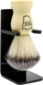 Parker, Synthetic Shaving Brush with Faux Cream Handle - Stand Included