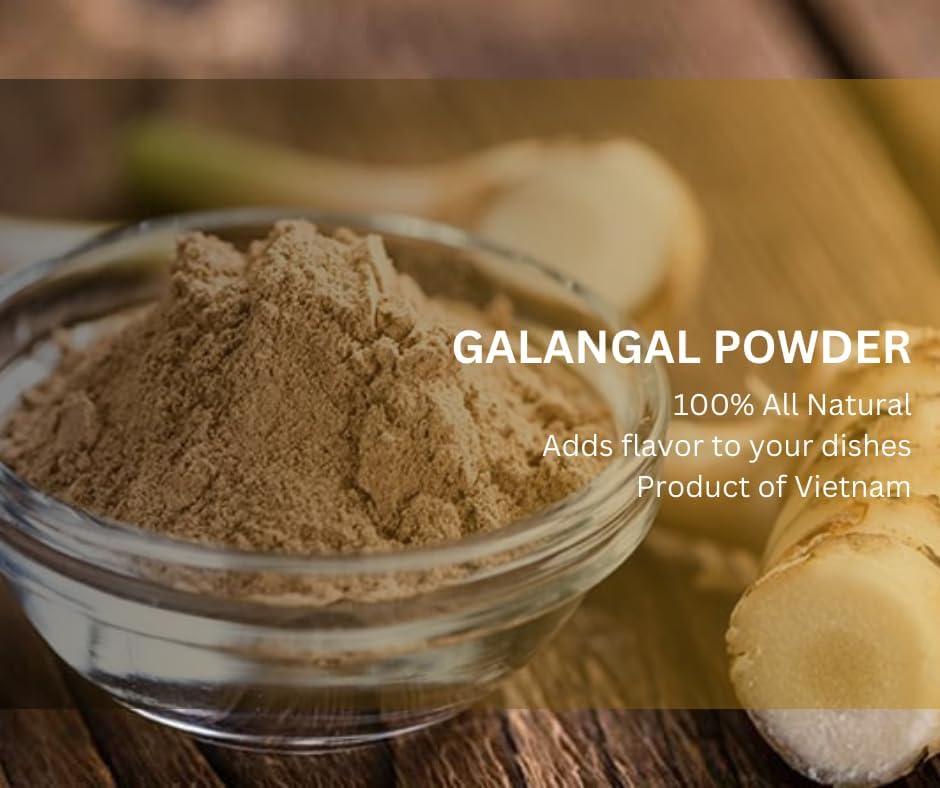 CAF Galanga Root Powder, Ground Dried Galangal Root, Bot Rieng, 2.8oz