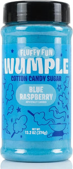 Wumple Blue Cotton Candy Sugar – Flavored Floss Sugar for Cotton Candy Machines, Fluffy Ready-to-Use Mix– Perfect for Parties, Carnivals & Events - Pack of 1 (Blue Raspberry -13.2 oz)