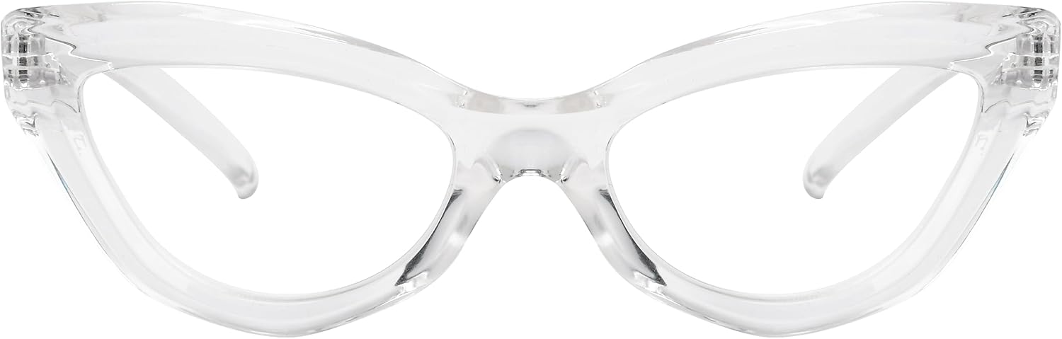 Eyekepper Cat-eye Style Reading Glasses for Women Chic Readers - Transparent +0.75