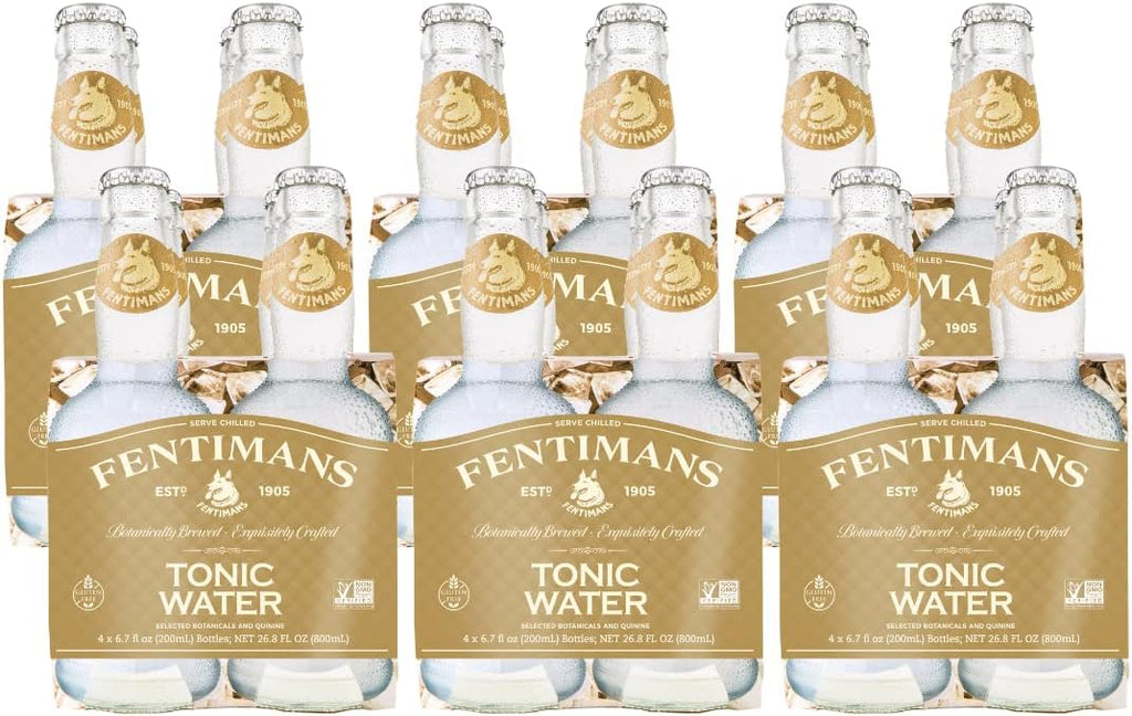 Fentimans Sparkling Tonic Water - Crafted Tonic Water with Quinine, All Natural Mixer, No Artificial Flavors, Preservatives or Sweeteners, Craft Soda, Botanically Brewed - 6.7 Fl Oz (Pack of 24)