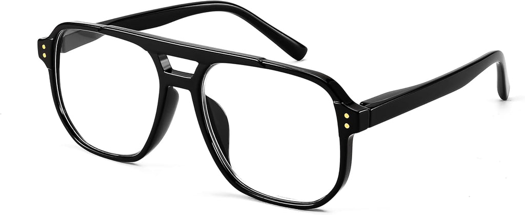 FEISEDY Retro Aviator Reading Glasses Women Men Blue Light Blocking Reader Plastic Lightweight Frame B0071