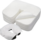 300 Count Disposable Face Cradle Covers, Medical-Grade, Ultra Soft, Luxurious, Non-Sticking Massage Face Covers, Headrest Covers for Massage Tables & Massage Chairs