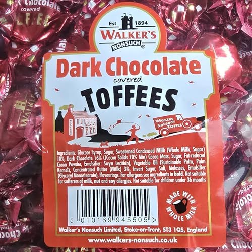 Toffee, Walker's Toffee, Bulk, 2.5kg, Wholesale, British, Traditional, Sweet, Treat, Confectionery, Snack (Dark Chocolate)