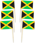 100PCS Jamaican Toothpick Cupcake Toppers Jamaica Party Supplies Cocktail Picks Toppers Decorations Jamaica Independence Day Party Decors for Jamaican Festival Party Favors