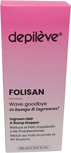 Depileve Folisan - Post Wax Oil, Relieves Razor Burn, Razor Bumps and Ingrown Hair, Astringent, Skin Moisturizer, Gentle Exfoliator - 5 oz