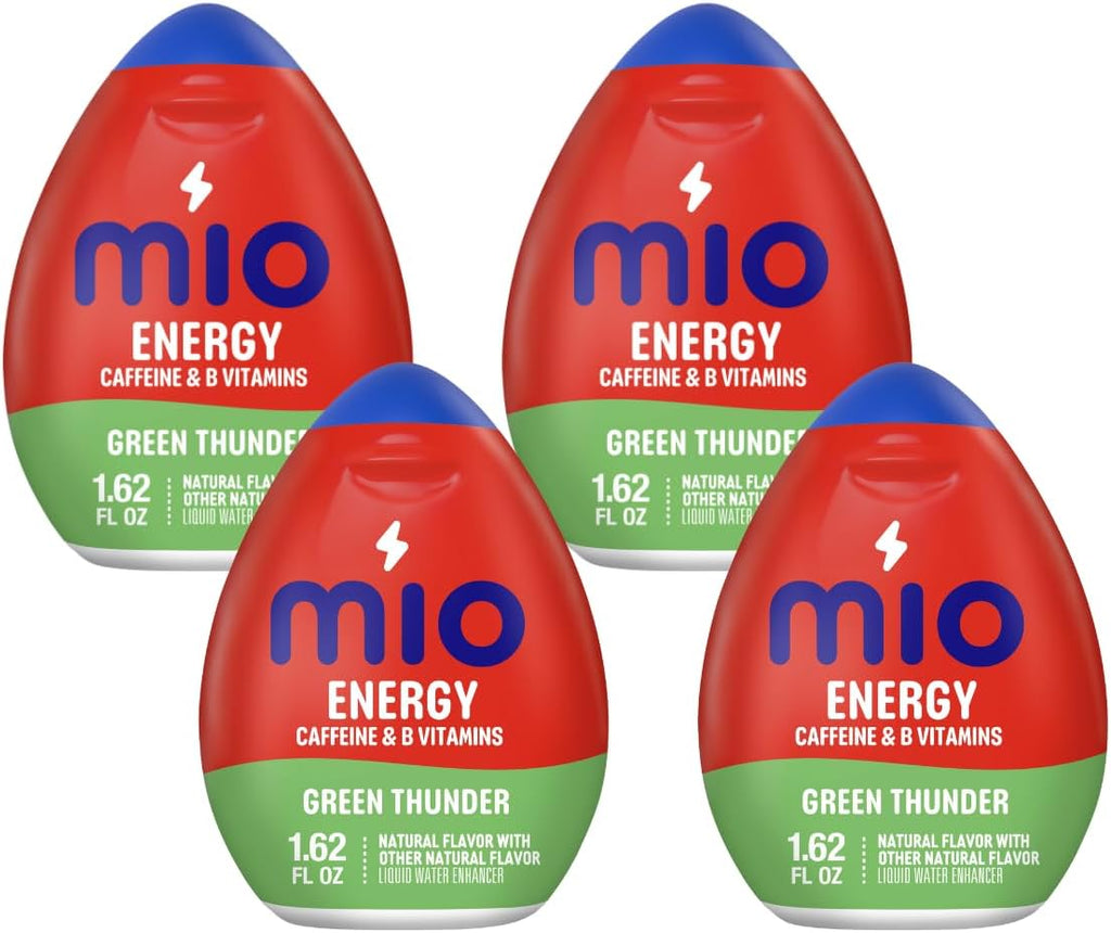 Mio Energy Liquid Water Enhancer, Green Thunder, 1.62 OZ (Pack of 4)