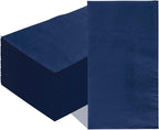 SietDESEO 50 Pieces 3-ply Navy Blue Napkins Disposable 13 x 15.7 Inches Guest Bathroom Napkins Disposable Hand Towels for Bathroom Wedding Birthday Party Paper Dinner Napkins