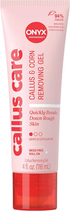 Onyx Professional Callus and Corn Peeling Gel, 4 fl oz - Removes Unwanted Calluses in 3-5 Minutes, Hydrating and Softening Heel Callus Remover for Feet