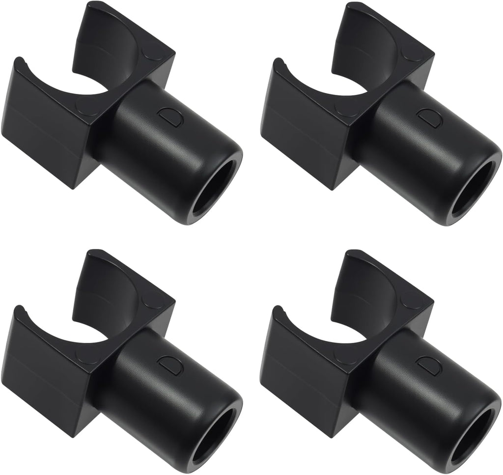 4 Pack Wheelchair Seat Rail Guide Replacement Fits 7/8 Inch Tubing, Steel Standard Wheelchairs and Transport Chairs Common Parts, Wheelchair Supplier, Detachable Arm Frame Seat Rail Guide, (Black)