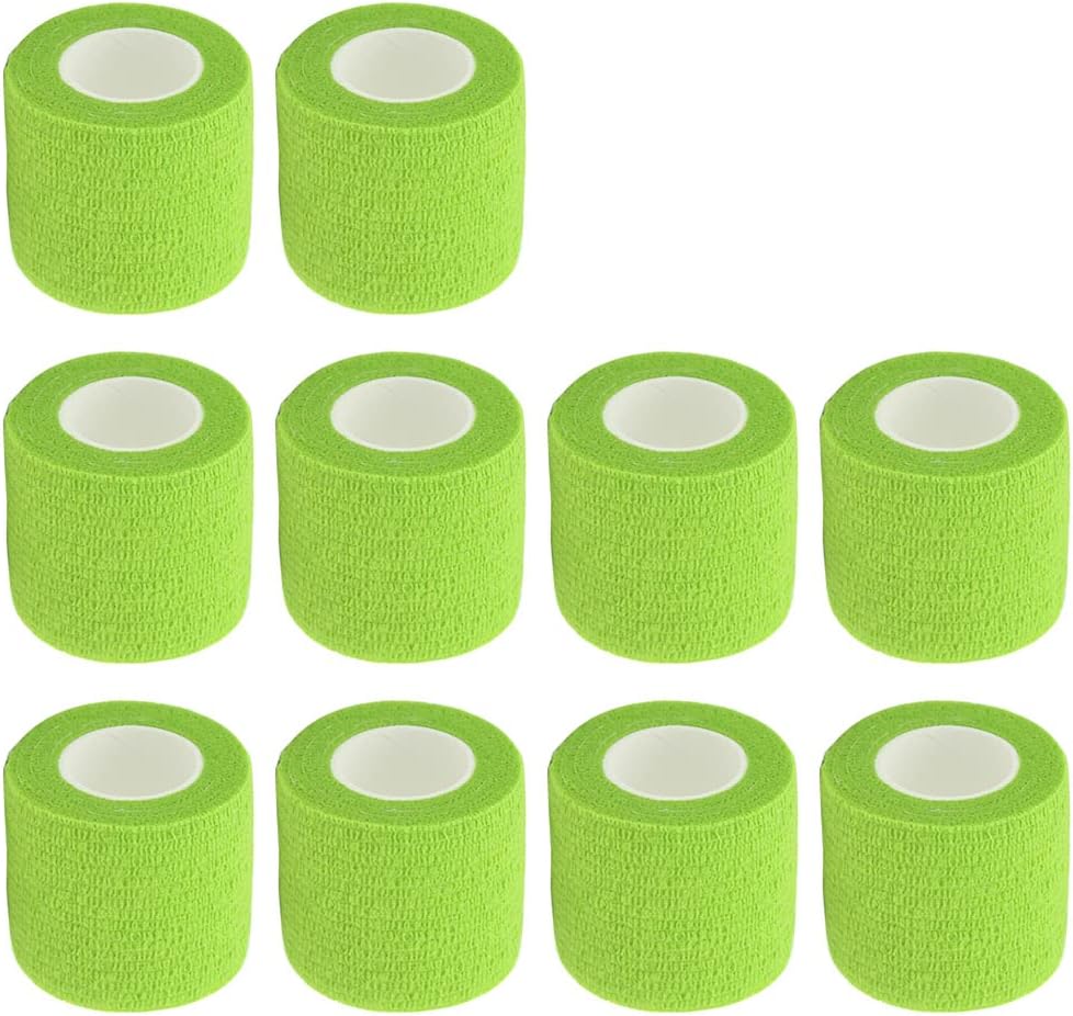 ESUPPORT 2 Inches X 5 Yards Self Adherent Cohesive Wrap Bandages Strong Elastic First Aid Tape for Wrist Ankle Pack of 10