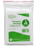 Medique Products 65001 Triangular Bandage, Non Sterile, With Pins 40" x 40" x 56"