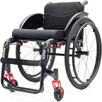 Portable Transport Wheelchair,Small Lightweight Compact Wheelchairs,Aluminum Alloy Wheelchair,All-Terrain Sports Wheelchair,Self-propelled Manual Wheelchairs,with Handbrake,Anti-Tip Wheels(Size:40cm/1