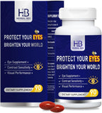 Eye Supplement - Lutein 10mg, Meso-Zeaxanthin 10mg, Zeaxanthin 2mg - Eye Vitamins Supports Vision, Blue Light Protection & Macular Health - Natural Antioxidant Formula | 90 Softgels
