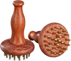 Wood Therapy Massage Tools 29-Teeth Copper Head Massager, Home SPA Body Relaxing and Stress Relief Handheld Massager, for Legs, Arms, Neck, Shoulder (1 Pcs)