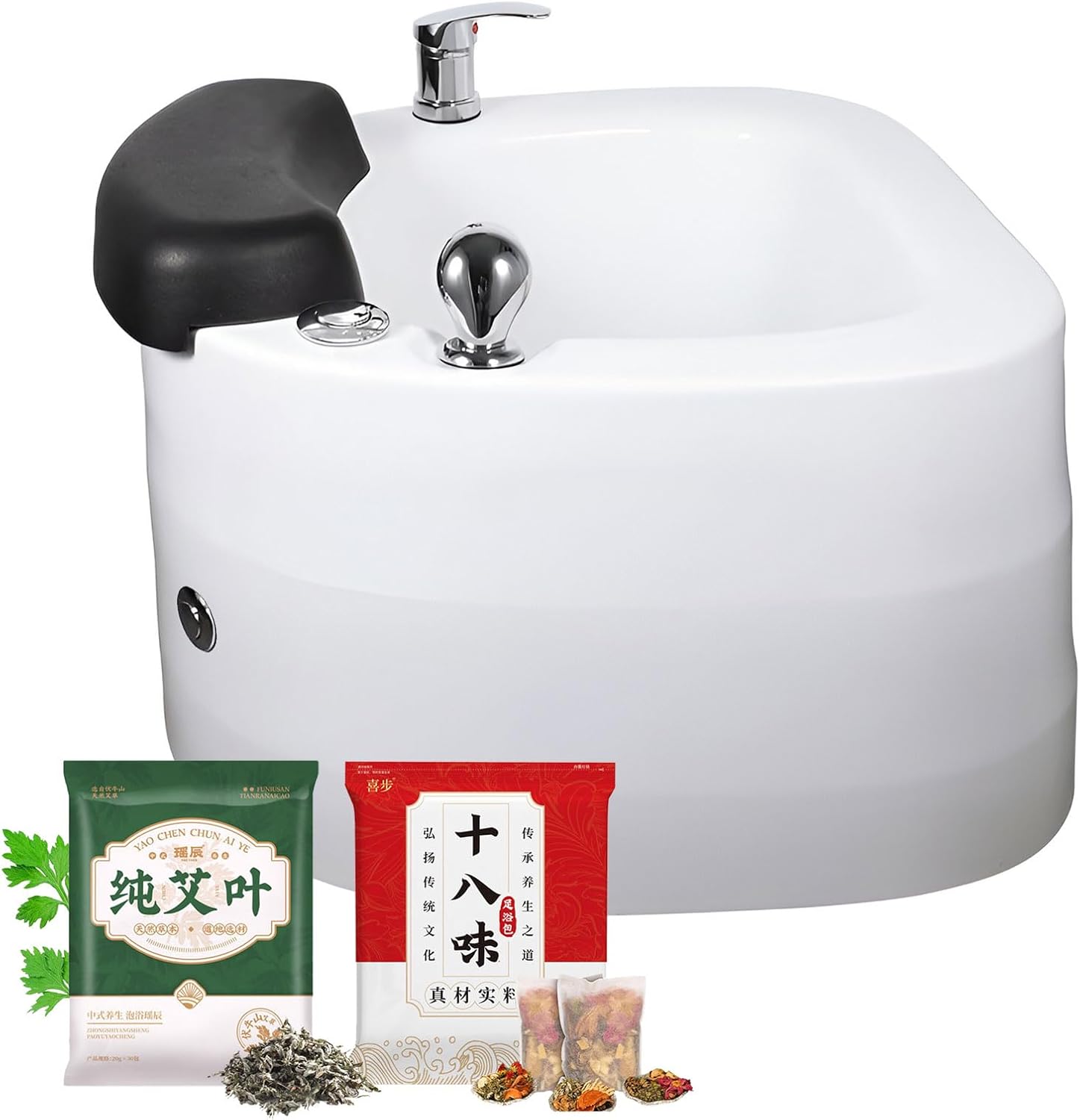 Pedicure Foot Spa,Acrylic Massage Footbath,Portable Bathtub Pedicure Bowl,Foot spa with Heat and Massage and Colorful Lamp Jets,with Automatic Drain Pump,Large Size Soak Tub Bath A