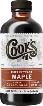 Cook's, Pure Maple Extract, All Natural Premium Maple Sap from Vermont's Finest Maple Trees, 4 oz