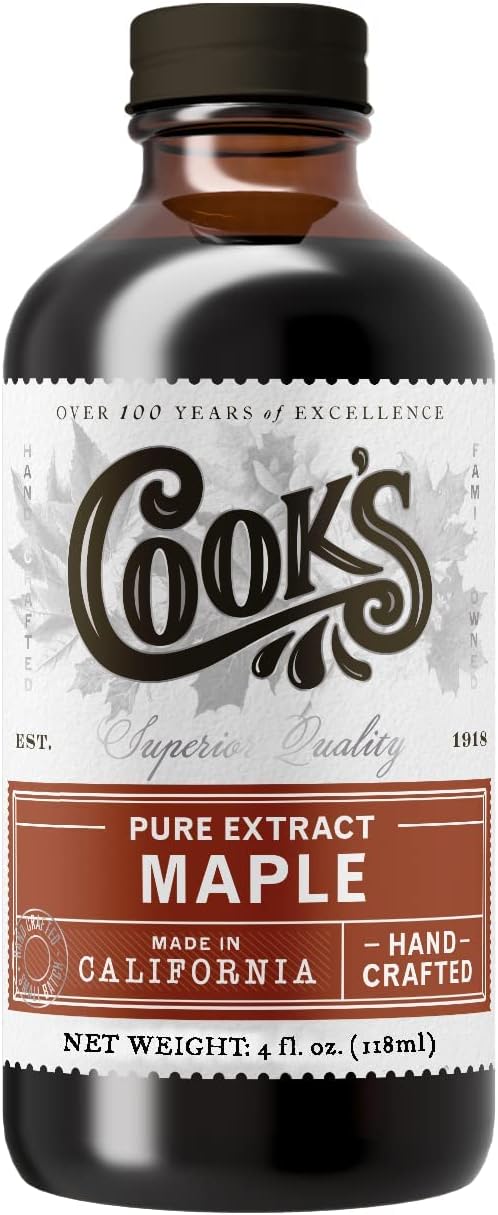 Cook's, Pure Maple Extract, All Natural Premium Maple Sap from Vermont's Finest Maple Trees, 4 oz