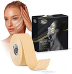 CureTape Beauty Kinesiology Tape | Anti-Wrinkle Face Tape | Face Lift Tape for Toning, Firming & Tightening The Skin (Light Beige, 1'' X 16'.)
